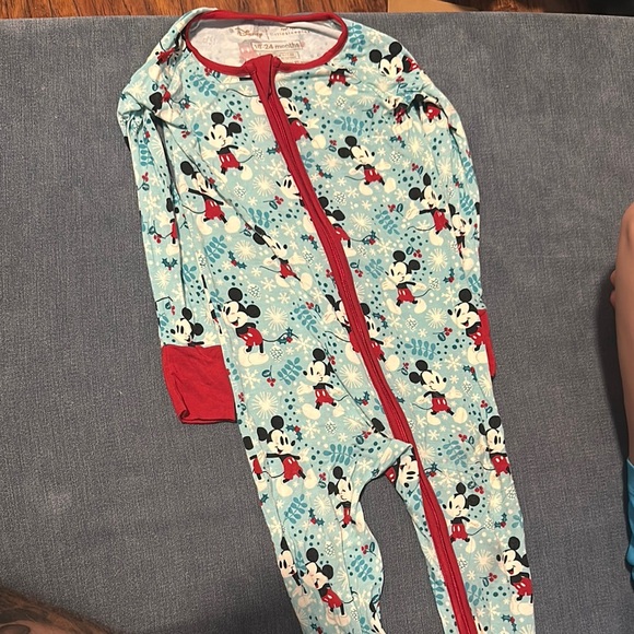 Disney Baby Pajamas with Mickey Mouse in Blue and Red - Picture 2 of 2